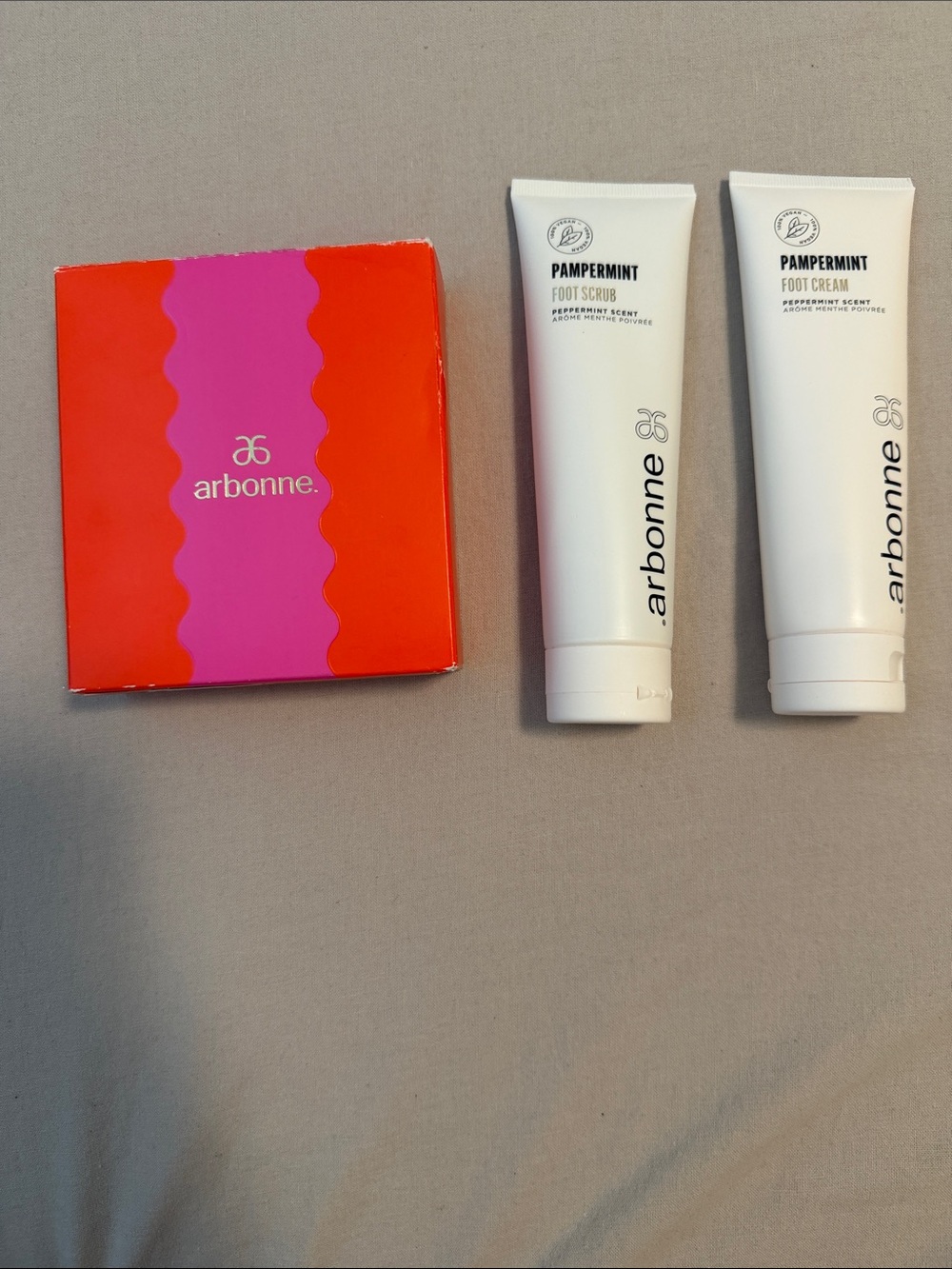 Arbonne Hand Lotion Trio & 2 Pampermint Foot Scrub & Foot Cream - Bundle